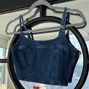 Levi's Dark Blue Denim Crop Top